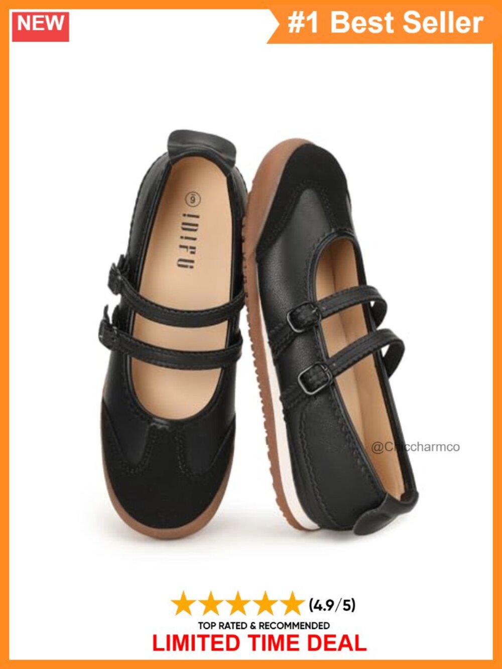 Women's Mary Jane Ballet Sneakers Comfortable Flats Scalloped Edge Non-Slip